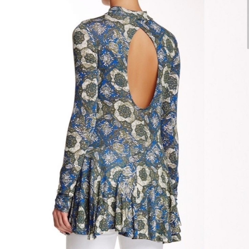 Free People Annabelle Tunic Open Back Mini Dress